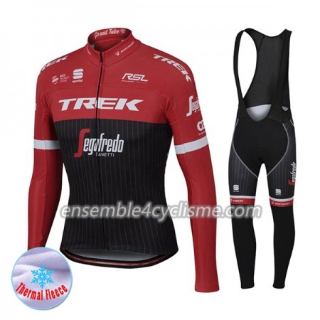 Tenue Maillot M/L + Collant à Bretelles 2017 Trek-Segafredo Hiver Thermal Fleece N001